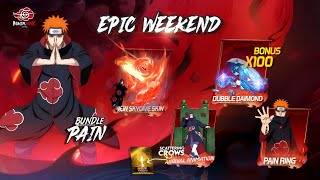 ITACHI ARRIVAL ANIMATION FREE FIRE, DUBBLE DAIMOND, PAIN BUNDLE, FREE FIRE NEW EVENT, FF NEW EVENT
