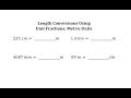 Metric Conversion Concepts and Unit Fractions