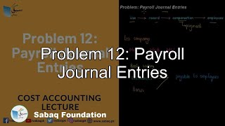 Problem 12: Payroll Journal Entries