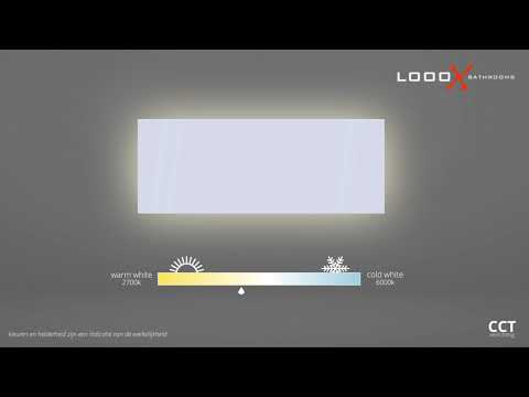 LoooXcm-Line ronde spiegel met RGB-W ledverlichting Ø80cm