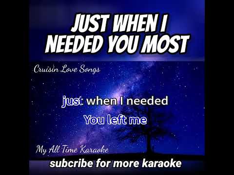 Just when i needed you most  chorus karaoke shorts #shorts #karaoke