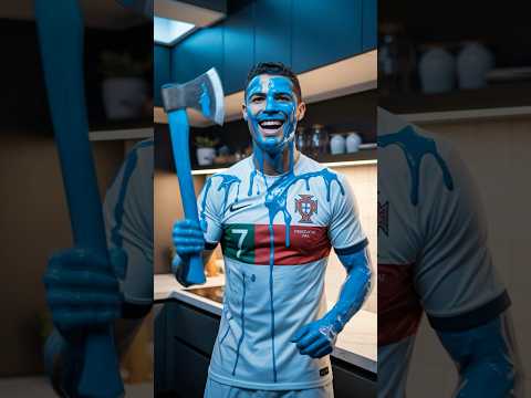 🔵🚓🪓 Ronaldo Covered in Blue Substance… But It’s Not What You Think!