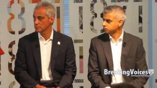 Mayor of London Sadiq Khan and Mayor of Chicago Rahm Emanuel Meet at 187
