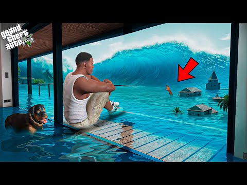 GTA 5 : I Survived a Tsunami in GTA5 and Found My Lost Friend In Los Santos! (GTA 5 Mods)