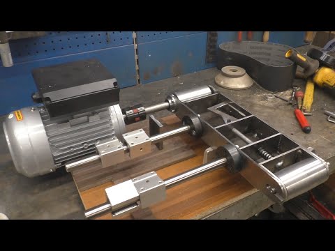 I'm making a horizontal grinder. Belt grinding Machine with oscillation Part 2