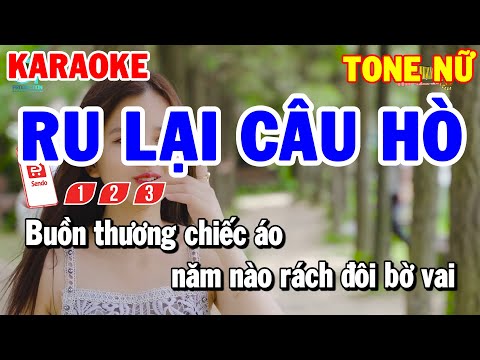 Karaoke Ru Lại Câu Hò Tone Nữ | Nhạc Sống Trữ Tình Rumba Beat Hay | Karaoke Thanh Hải