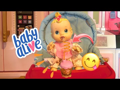 NEW Baby alive sip n slurps doll Morning routine ☀️ drinking orange juice 🍊