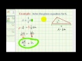 Solving Equations and Formulas