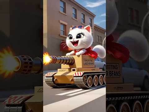 Mischievous Kitten’s Big City Showdown! #cat #funny #ai #catstory #cute