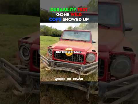 G-Wagon Durability Test: Cops and Close Call  🚔😱 #crash #durabilitytest