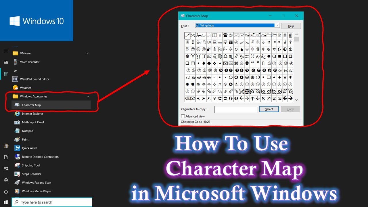How to Use Character Map in Microsoft Windows The Teacher