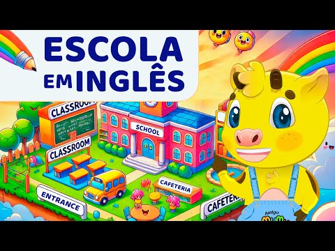 INGLÊS INFANTIL | PARTES DA ESCOLA EM INGLÊS | APRENDER INGLÊS