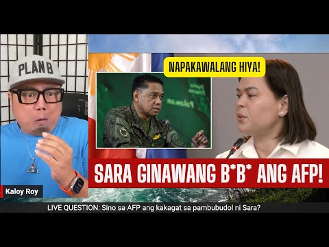 SARA DUTERTE GINAWA PANG B*B* ANG AFP? DEMANDING NGA!