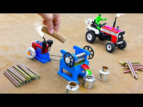 DIY Tractor-Powered Fruit Press | Build a fruit press powered by a mini tractor engine