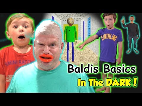 Baldi Basics in Real Life in the Dark! We Get All Problems Wrong! | DavidsTV