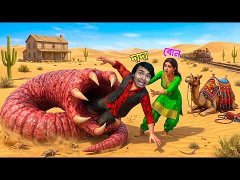 Escaping the Giant Desert Worm with my Sister!