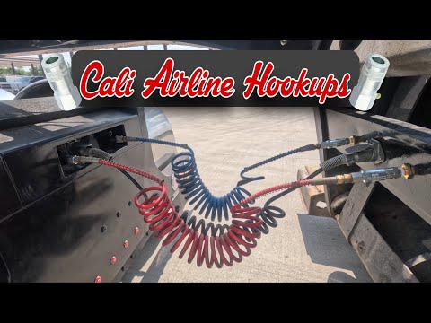 Setting up semi trailer for CALI AIRLINE HOOKUPS.