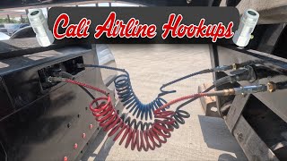 Setting up semi trailer for CALI AIRLINE HOOKUPS.