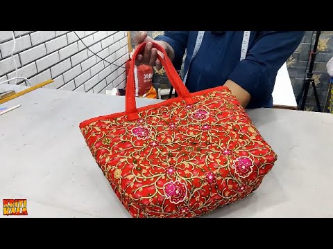 How To Make Bag at Home With Old Clothes || Beautiful Bag Design Cutting and Stitching