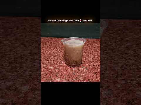 How to react Coca-Cola in milk #shorts #physics