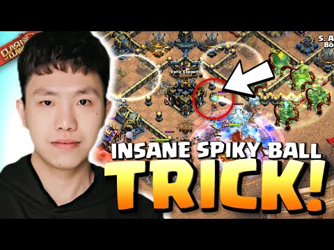 #1 CHINESE TEAM breaks Spiky Ball with GENIUS TRICK SHOT! Clash of Clans