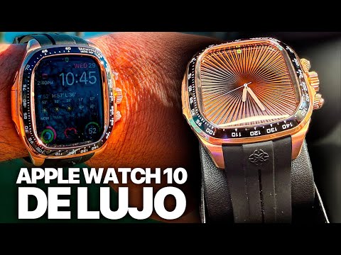 El Apple Watch Series 10 de lujo CROWN Edition CRS46 Rose Gold Golden Concept