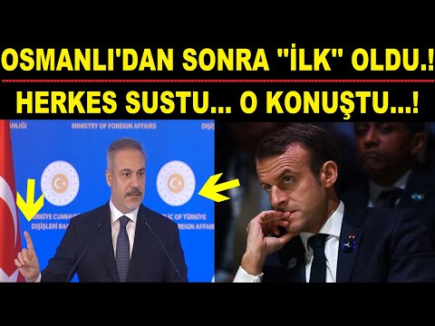 HERKES SUSTU... O KONUŞTU...! OSMANLI'DAN SONRA İLK OLDU.!