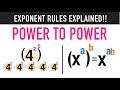 Exponent Rules: Power to Power Explained