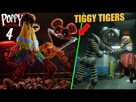 TIGGY TIGERS Y NUEVO PERSONAJE CLOCKY WOCKY EN POPPY PLAYTIME 4