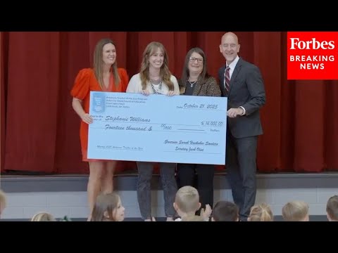 YouTube video thumbnail: Gov. Sarah Huckabee Sanders Announces Arkansas Teacher Of The Year