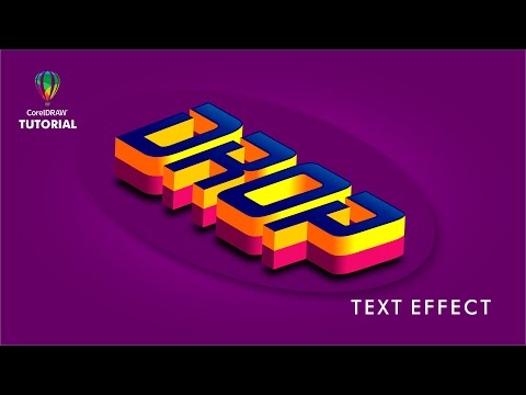 3d Text Effect Coreldraw | Learn Corel Draw