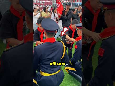 Police & army officers in school