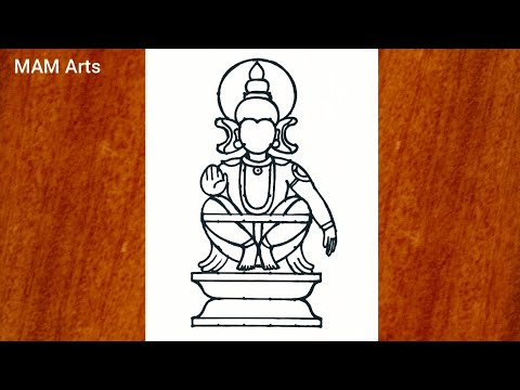 Lord Ayyappa Swamy drawing from 4×10 dots easy step by step // Easy Lord Ayyappa Swamy Rangoli