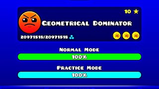 Geometrical Dominator! All Coins 100% Complete :)Geometry Dash