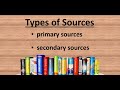 Differentiating Primary and Secondary Sources