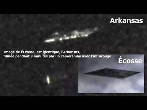 Objet rectangulaire noir à fond plat volant à basse altitude en Écosse