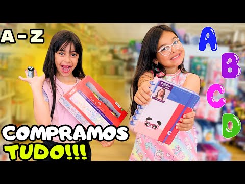 COMPRAMOS MATERIAL ESCOLAR COM AS LETRAS DO ALFABETO *conseguimos?*