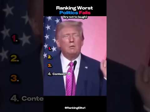 Ranking Worst Politics Fail 👏🏻 #shorts #ranking