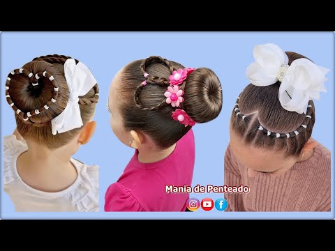 3 Penteados Fáceis com Coração 💖| 3 Easy Valentines Heart Hairstyles 💕| Hairstyles for Girls 😍