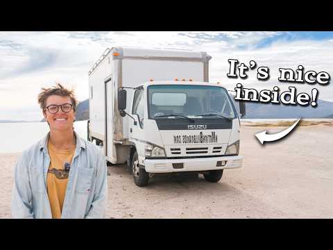 Her Tiny Apartment is Secretly Inside this Box Truck!?
