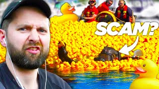 TAUCHER mit HAIFLOSSE manipuliert ENTENRENNEN?! 🧐 Schiersteiner Hafenfest