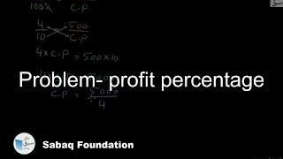 Problem- profit percentage