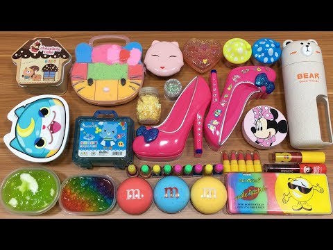 Mixing Makeup and Beads into Store Bought Slime | Satisfying Slime Videos | Mickey Slime