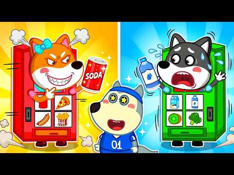 Торговый автомат: ПОЛЕЗНЫЙ или ВРЕДНЫЙ? Что выберет Вулфу? | Урок о здоровье | Wolfoo Russian