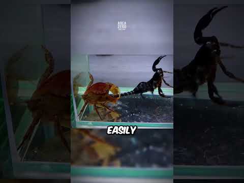Crab became snoop dog 💀🔥 #crab #scorpion #fighting