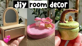 DIY Air Dry Clay Ideas - 3 Cute & Easy Room/Desk Decor Crafts!
