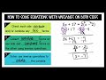 Solving Equations with Variables on Both Sides
