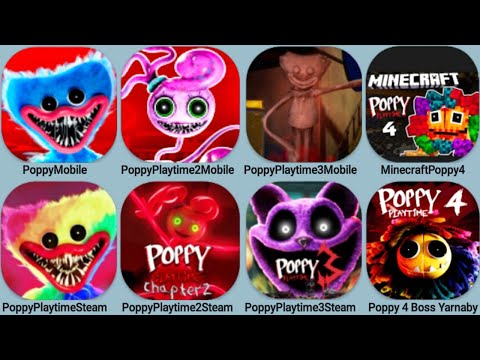 Poppy Playtime Mobile 1+2+3+4 ,Poppy4 Minecraft, Poppy Playtime Steam 1+2+3+4 Boss Yarnaby,BabaChops