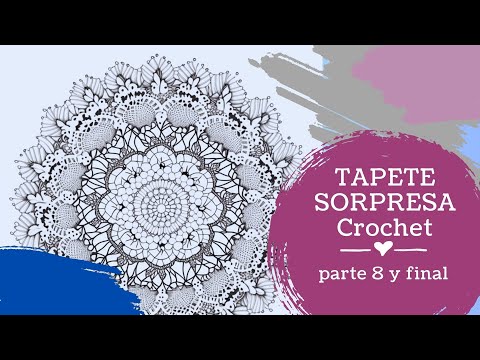 ¡FINAL del TAPETE Sorpresa a Crochet! Vueltas 35 a 38 - Termina tu Proyecto Paso a Paso (ZURDO)