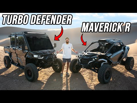 Turbo Can-Am DEFENDER v.s MAVERICK R (Little Sahara Sand Dunes)